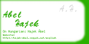 abel hajek business card
