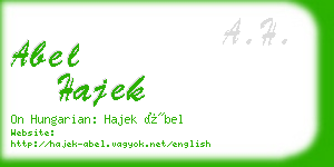 abel hajek business card